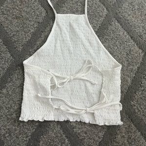 Bershka white strap top